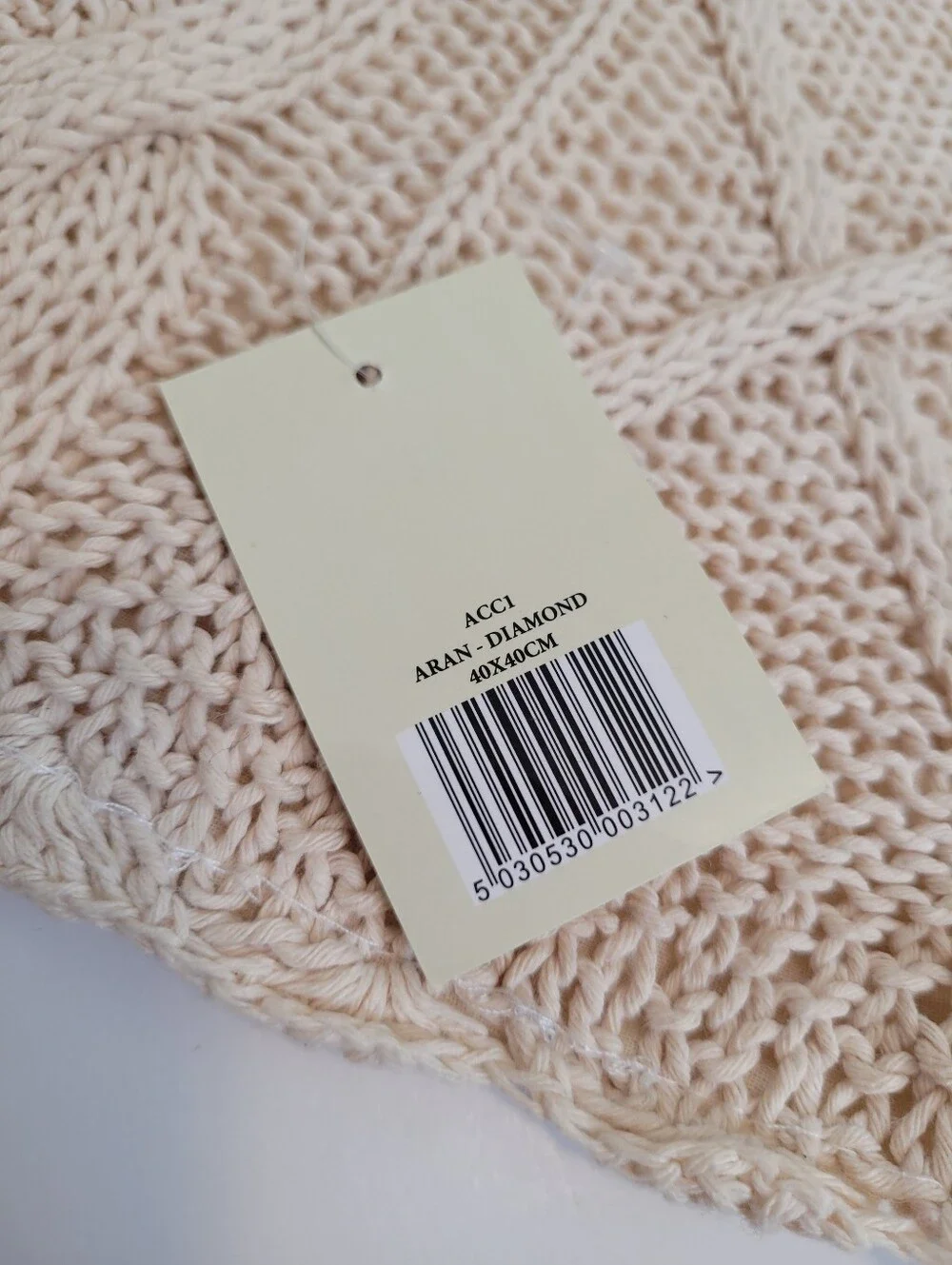 Celtic Weavers Aran Cable Crocheted Pillow Covers 15x15 Natural Cottagecore NEW